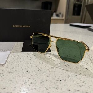 Bottega Veneta Sunglasses BV 1012/S-004 Gold/Green Unisex